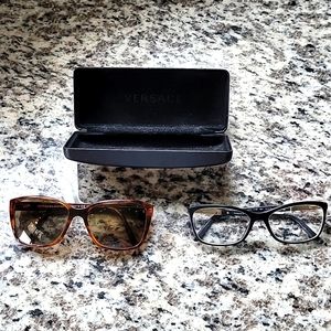 2 pairs authentic Versace women's eyeglasses